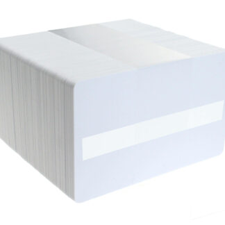 Dyestar Blank White Plastic Cards With Signature Strip (Pack of 100)