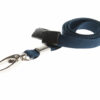 Plain Dark Blue Lanyards (100 Pack) - Metal Clips