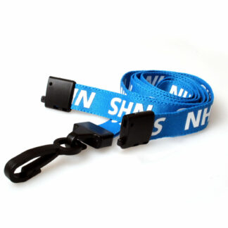 NHS Lanyards with Breakaway and Plastic J Clip - Pack of 100