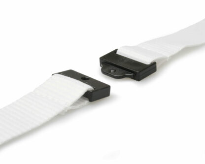 20mm White Lanyards (100 Pack) - Trigger Clip and Safety Breakaway