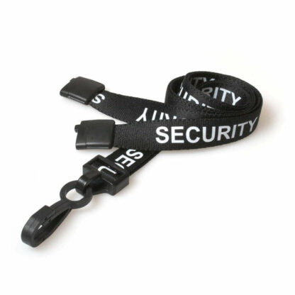 rPET Black Security Lanyards With Plastic J Clip (Pack Of 100)