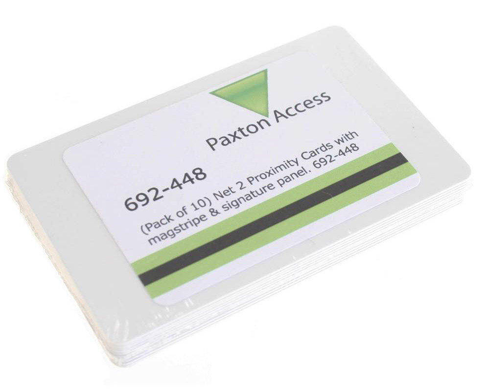 Paxton 692-448 Net2 Proximity ISO Cards with Unencoded Magnetic Stripe & Signature Panel (Pack of 10)