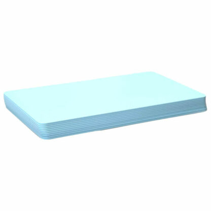 Light Blue Plastic Cards - Blank Glossy White Core (760 Microns, 100 Pack)