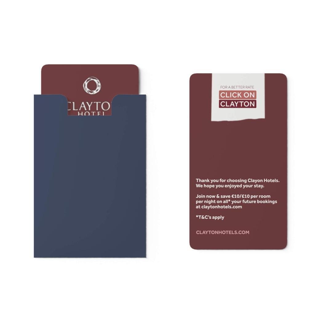 Hotel Key Card Printing - Clayton Hotel