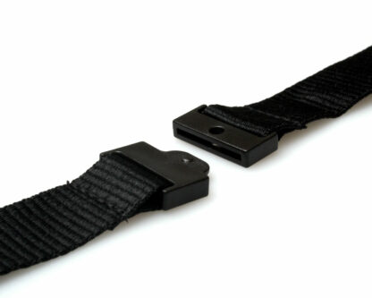 20mm Black Lanyards (100 Pack) - Trigger Clip and Safety Breakaway