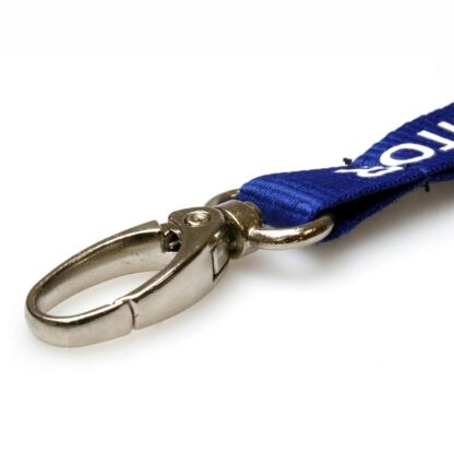 Blue Visitor Lanyard with Metal Lobster Clip - Pack of 100