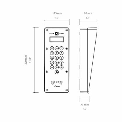 Paxton 337-410 Entry Standard Panel with Rain Hood (Diagram)