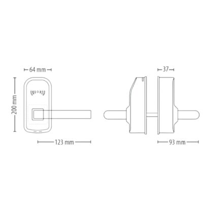 Paxton PaxLock Pro Euro External Black Smart Lock (900-610BL)