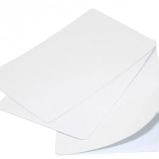 Blank White Self-Adhesive 480-Micron Plastic Cards (Pack of 100)