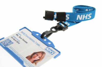 NHS Lanyards with Breakaway and Plastic J Clip - Pack of 100