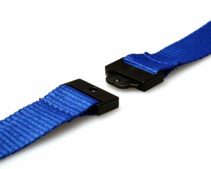 20mm Blue Lanyards (100 Pack) - Trigger Clip and Safety Breakaway