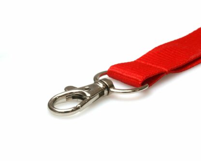 20mm Red Lanyards (100 Pack) - Trigger Clip and Safety Breakaway