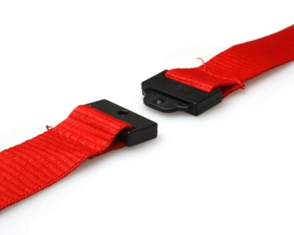 20mm Red Lanyards (100 Pack) - Trigger Clip and Safety Breakaway