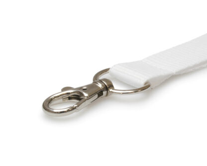 20mm White Lanyards (100 Pack) - Trigger Clip and Safety Breakaway