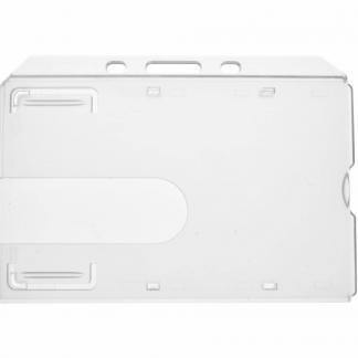 Clear Enclosed ID Card Holder - Landscape (Pack of 100)