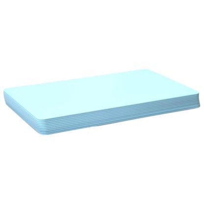 Light Blue Plastic Cards - Blank Glossy White Core (760 Microns, 100 Pack)